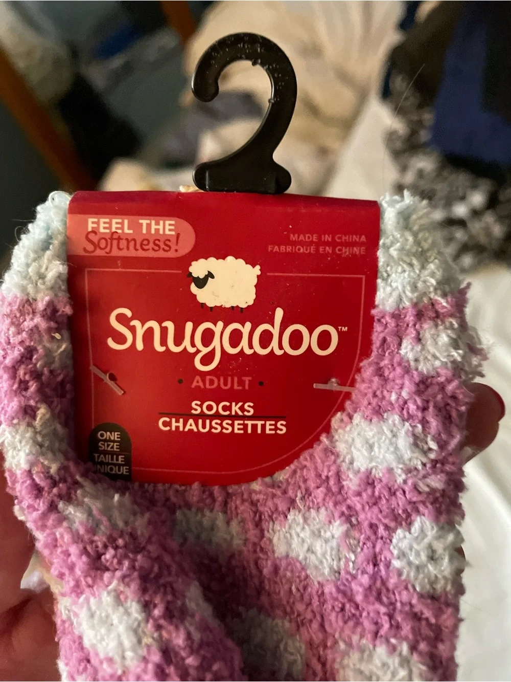 NWT Snugadoo Purple Unicorn Cozy fuzzy Socks